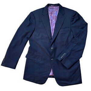 Ing Loro Piana O/S Blazer‎ Suit Coat Navy Tasmanian Super 150's Wool Career